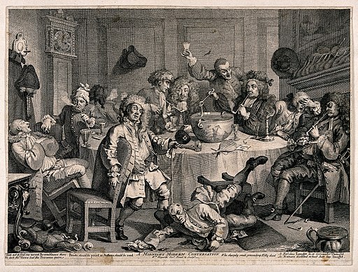 a_drunken_party_with_men_smoking_sleeping_and_falling_to_th_wellcome_v0019069